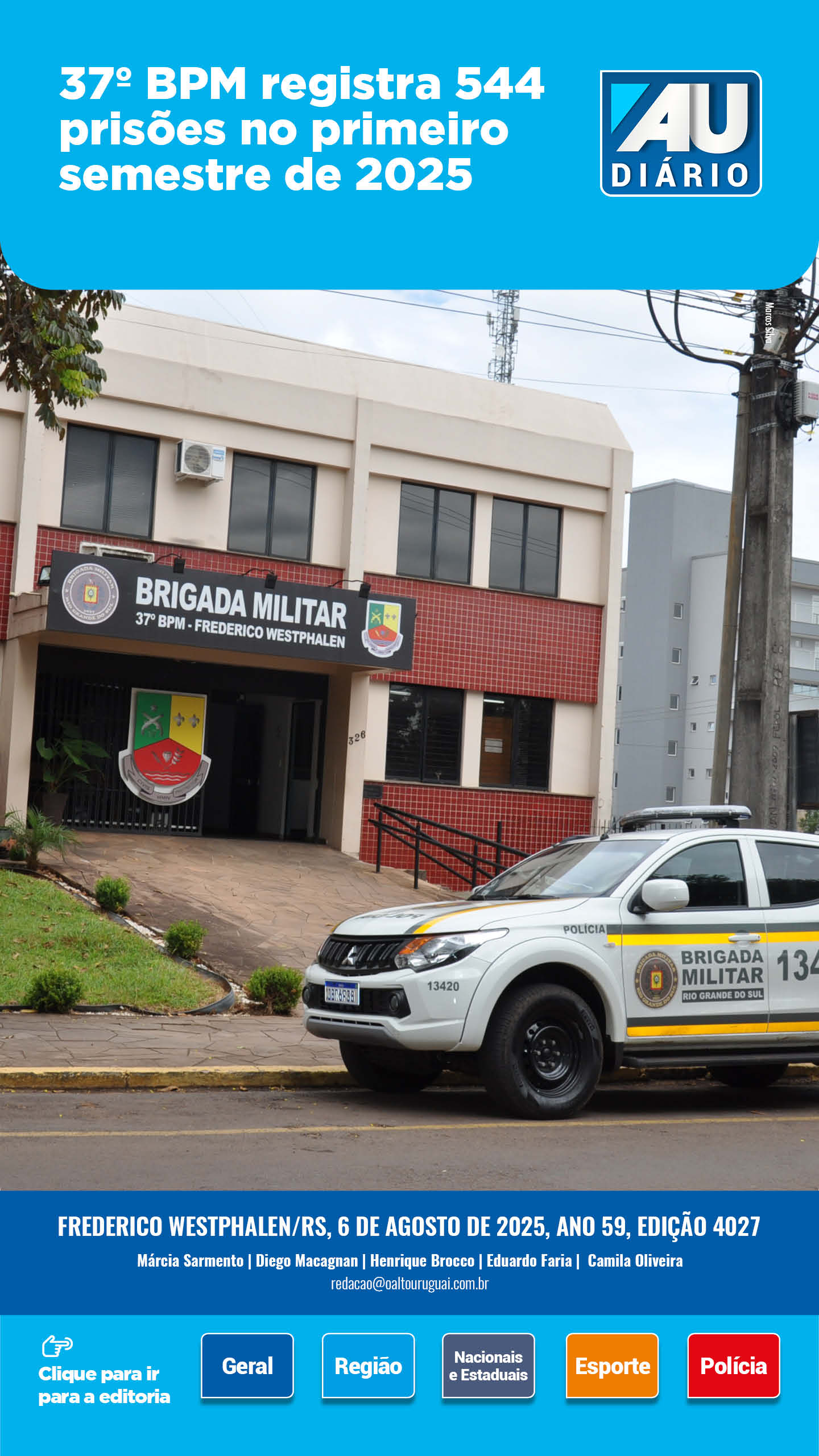 Capa Edição 4027 - Quarta