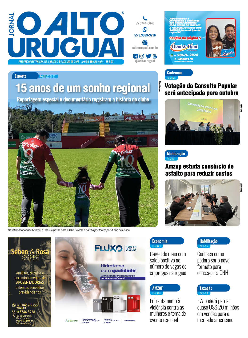 Capa Edição 4024 -Sábado