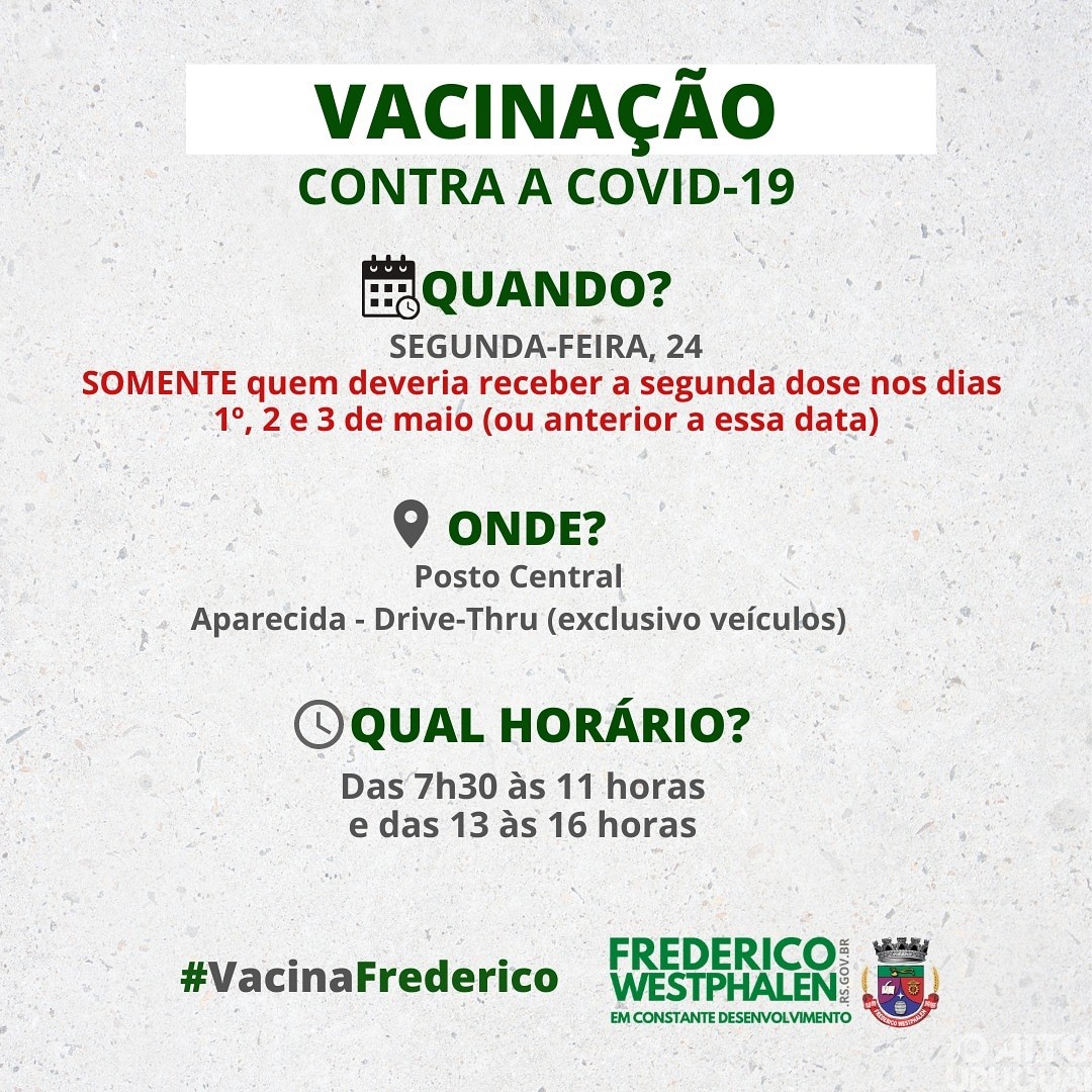 Procura de vacinas contra a Covid-19 aumentam em Frederico Westphalen