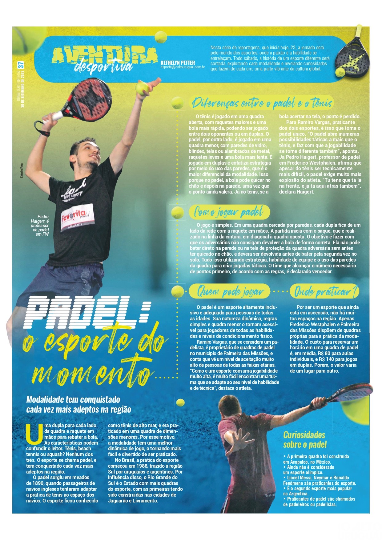 Jogo de padel: Quadra, raquete, bola, regras e pontuação