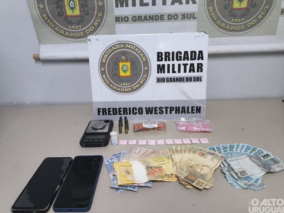 Brigada Militar prende homem por tráfico de drogas em Frederico Westphalen