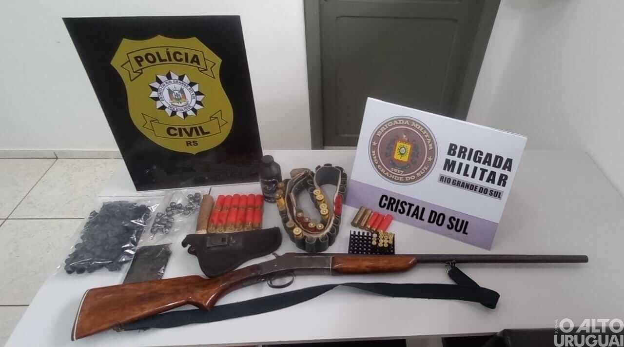 Polícia cumpre mandado de busca e apreensão em Cristal do Sul