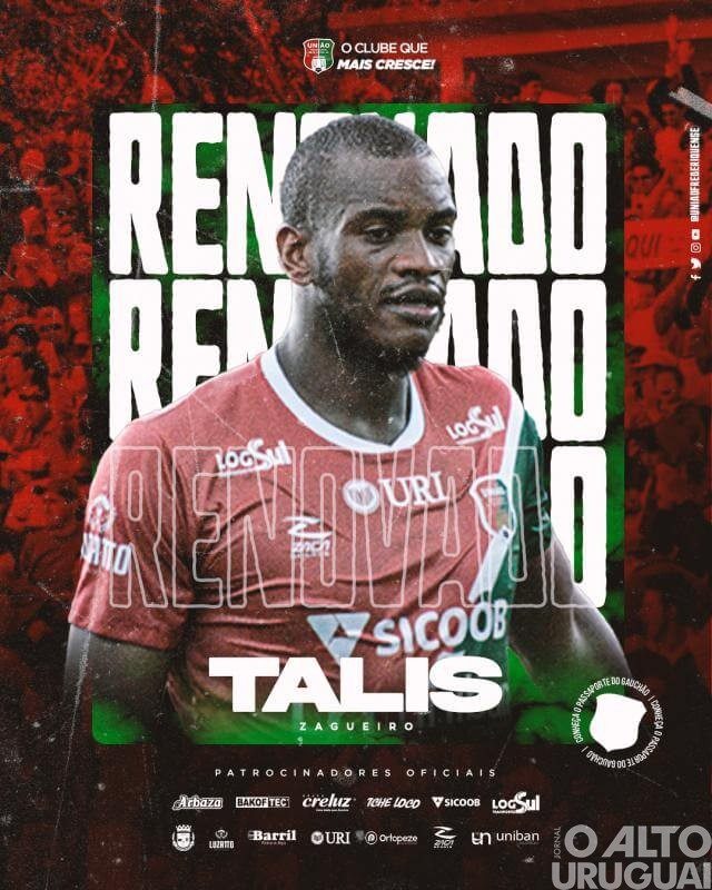 Zagueiro Talis renova com o União-FW