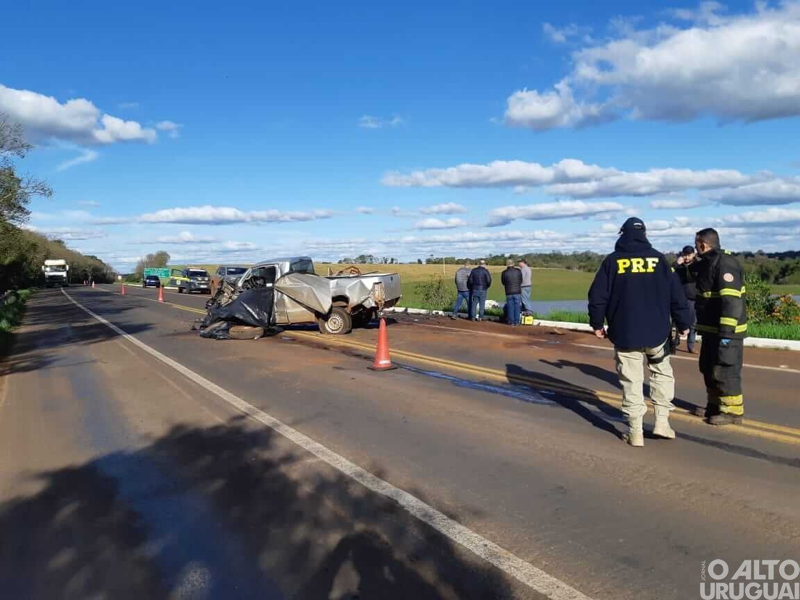 Colisão frontal na BR-468 deixa duas vítimas fatais