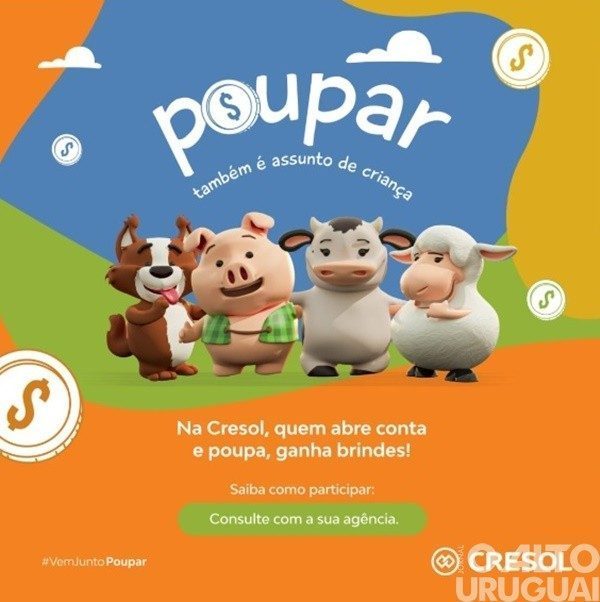 Cresol Raiz lança campanha “Poupar também é assunto de criança”