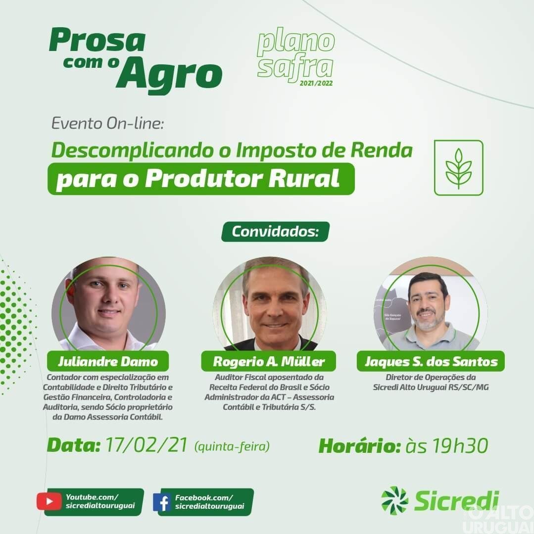 Imposto de renda para o produtor rural é o tema bate papo on-line