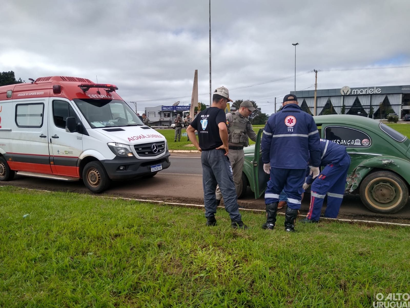 Acidente é registrado no trevo de acesso a FW