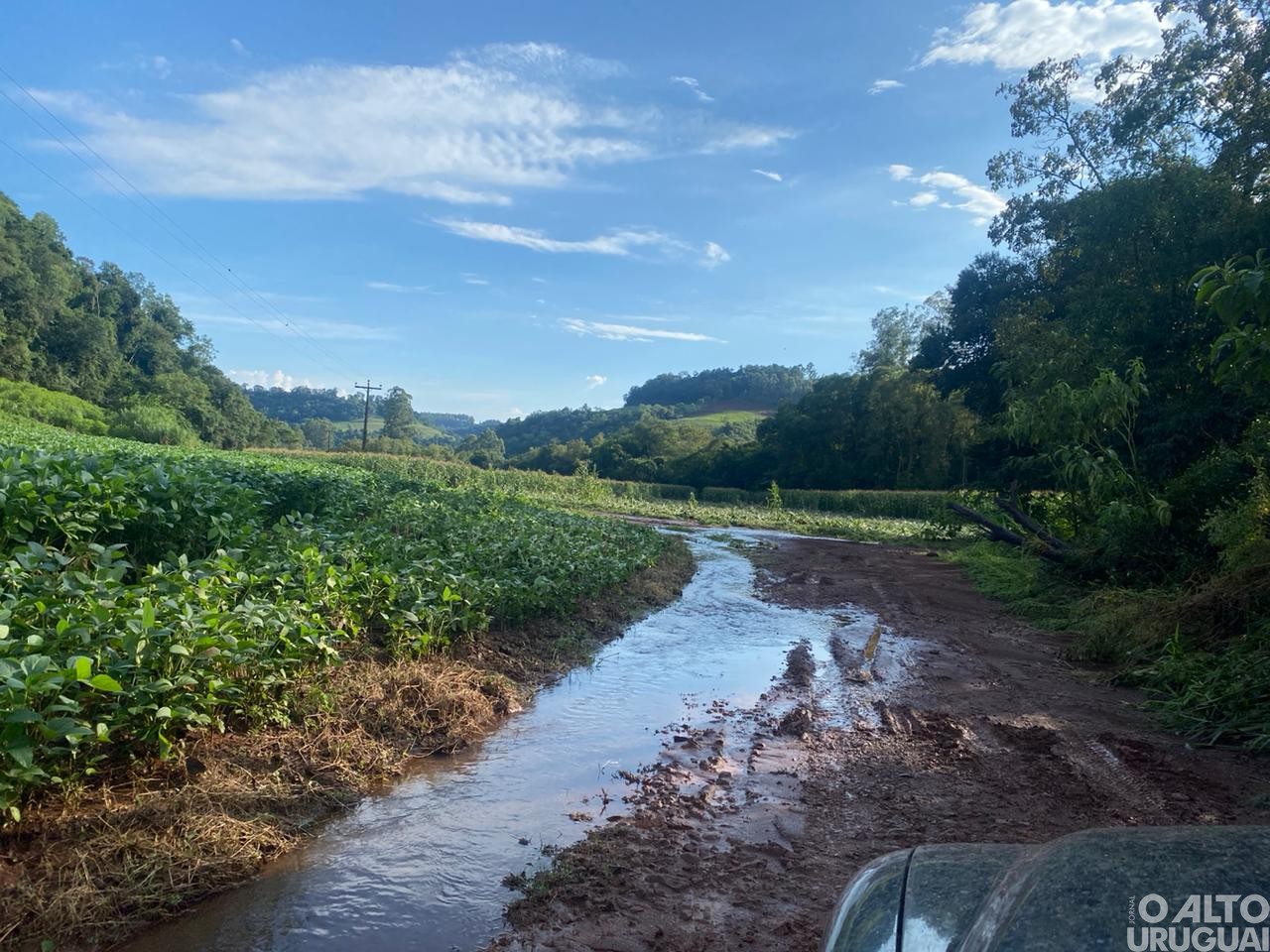 Municípios da região contabilizam estragos em estradas do interior