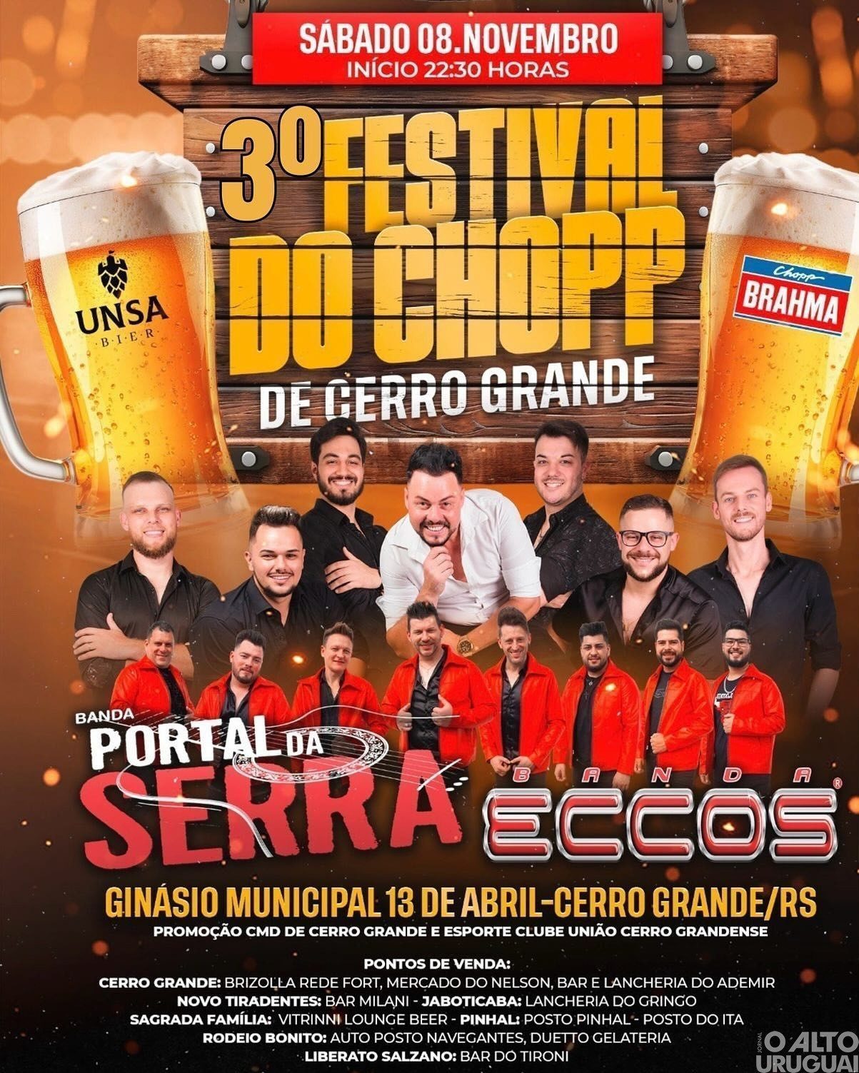 Cerro Grande se prepara para o 3º Festival do Chopp