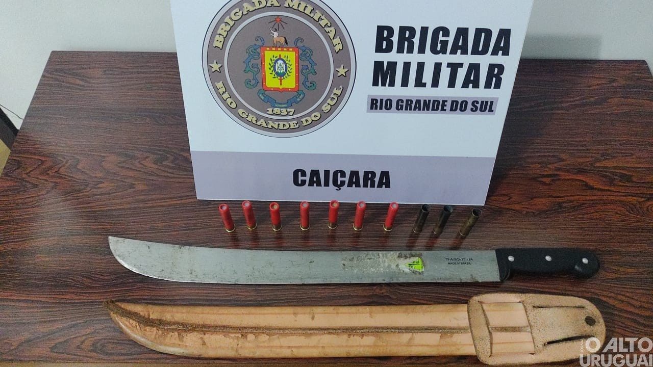 Brigada Militar apreende munições em Caiçara