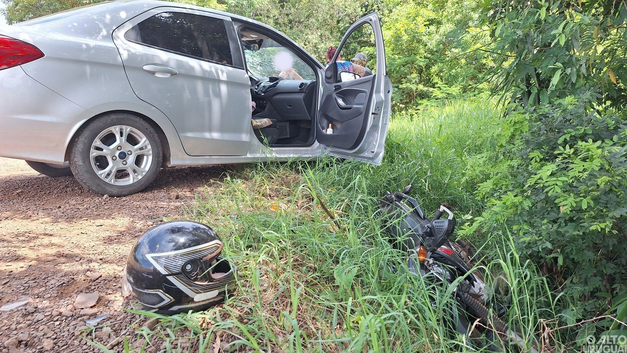Motociclista fica ferido em Cristal do Sul