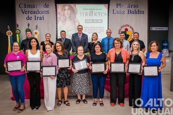 Sessão especial do Legislativo de Iraí marca o Dia Internacional da Mulher