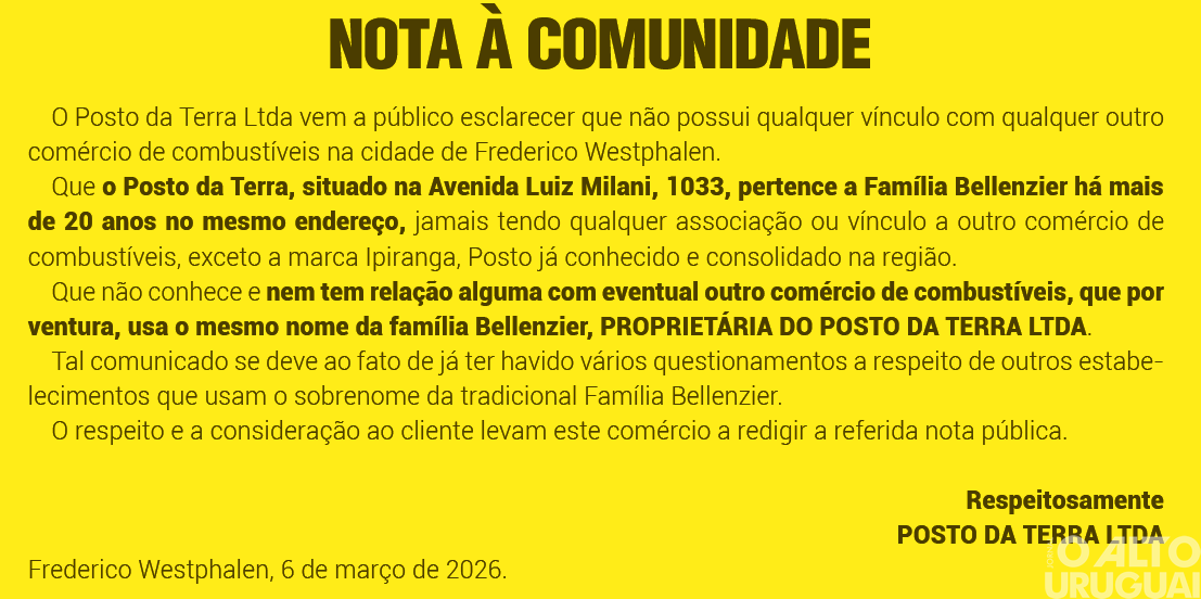 Posto da Terra Ltda divulga nota de esclarecimento