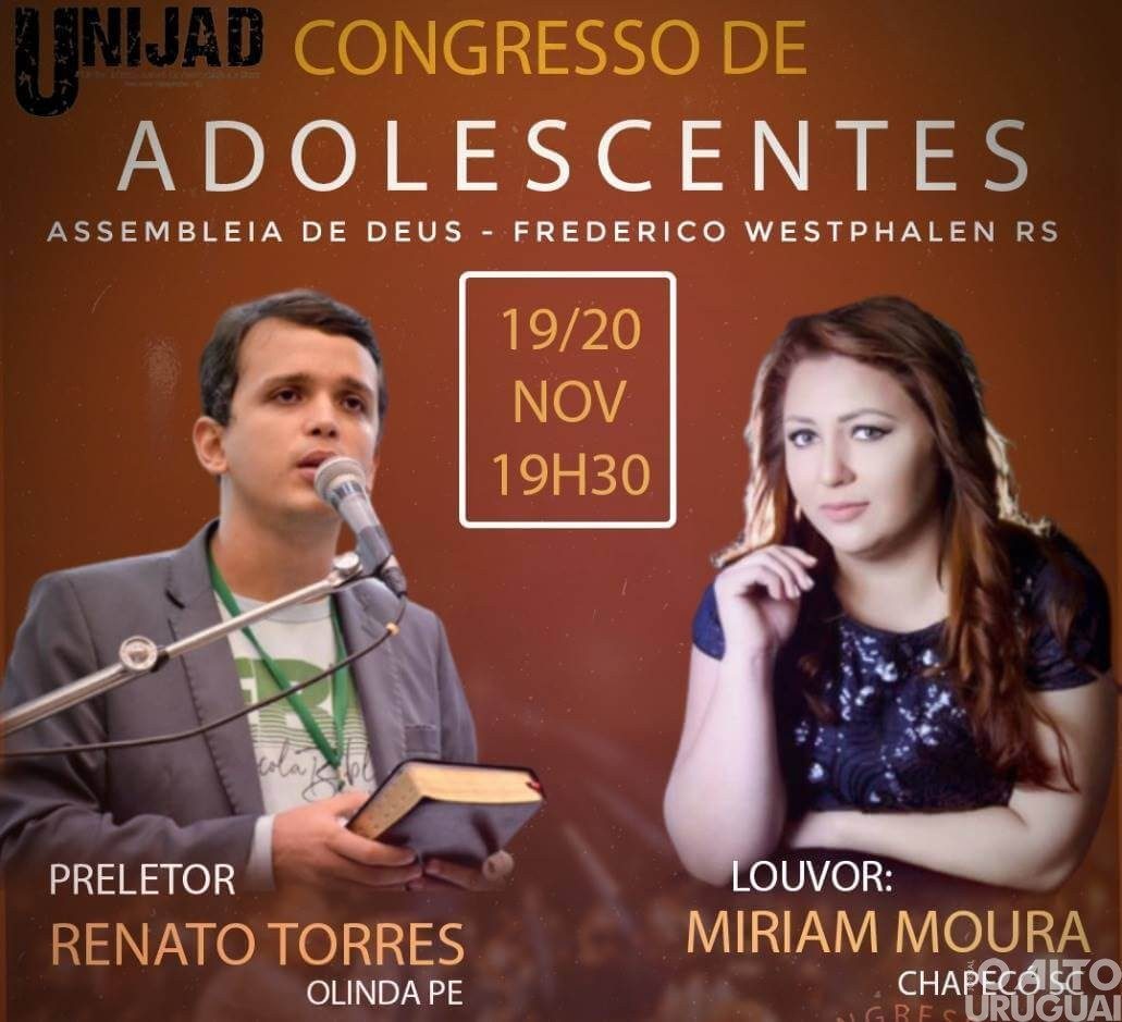 Congresso de Adolescentes será neste fim de semana em FW
