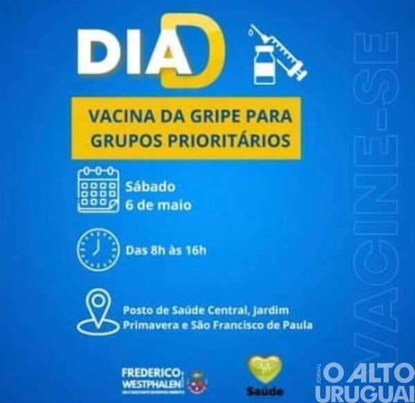 Dia D contra a gripe ocorre neste sábado