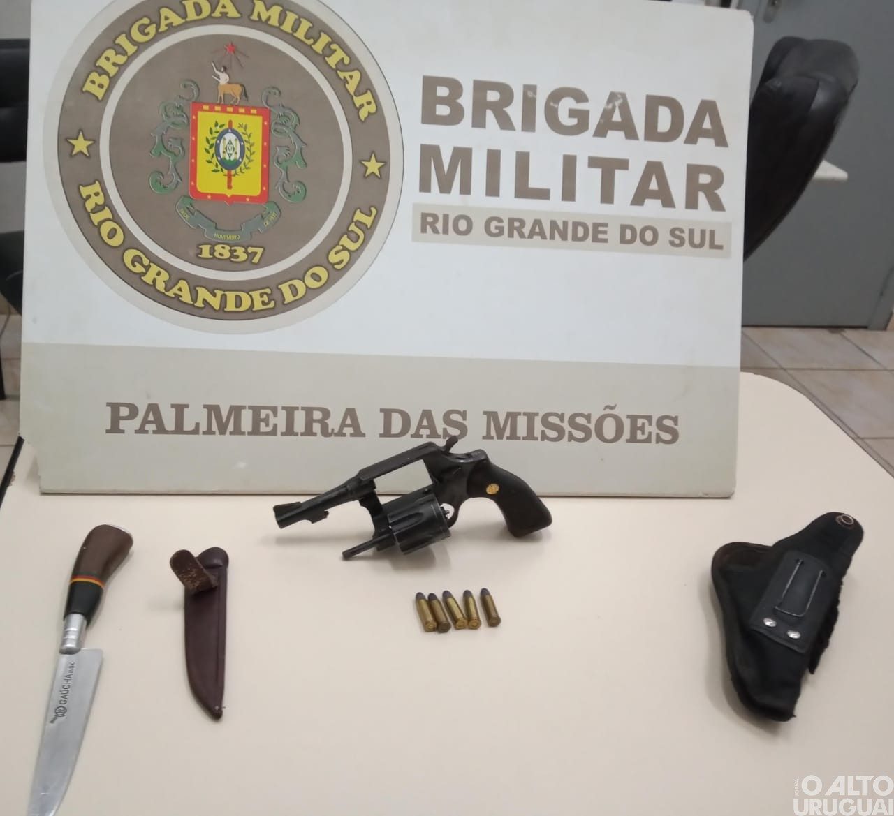 Homem é preso por porte ilegal de arma em Palmeira das Missões