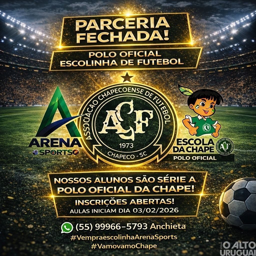 Arena Sports abrirá escolinhas de futebol em parceria com a Chapecoense