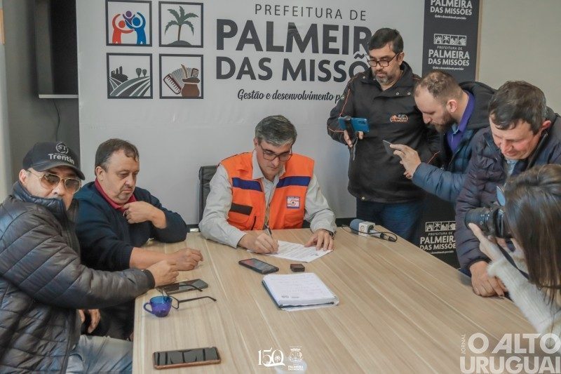 Prefeito em exercício de Palmeira das Missões declara situação de emergência em decorrência das chuvas