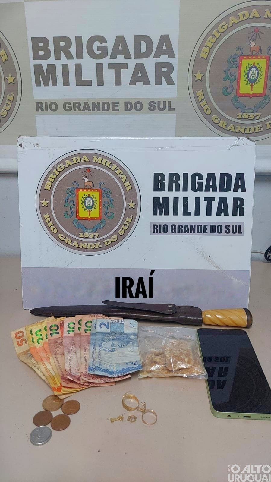 Brigada Militar prende mulher por tráfico de drogas em Iraí
