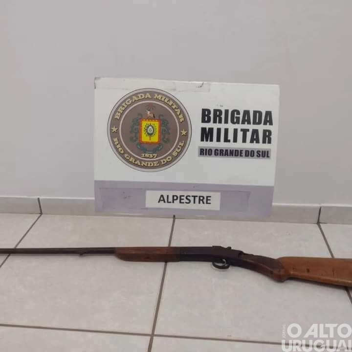 Arma de fogo é apreendida pela Brigada Militar de Alpestre