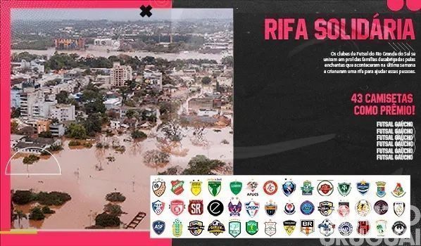 Times de futsal gaúchos realizam rifa solidária