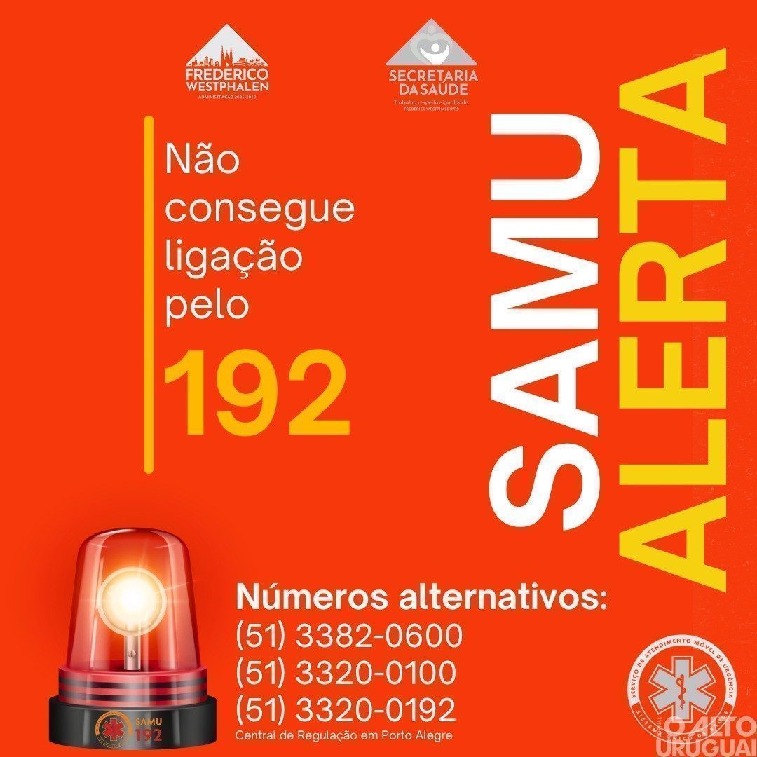 Samu alerta para instabilidade no número 192 e divulga contatos alternativos