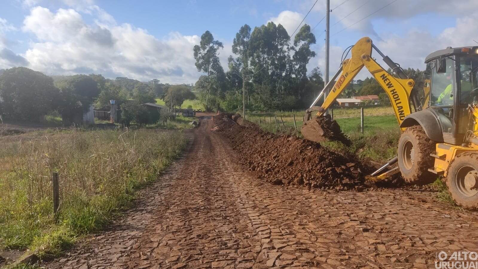 Drenagem no desvio da ERS-324 é iniciada em Planalto