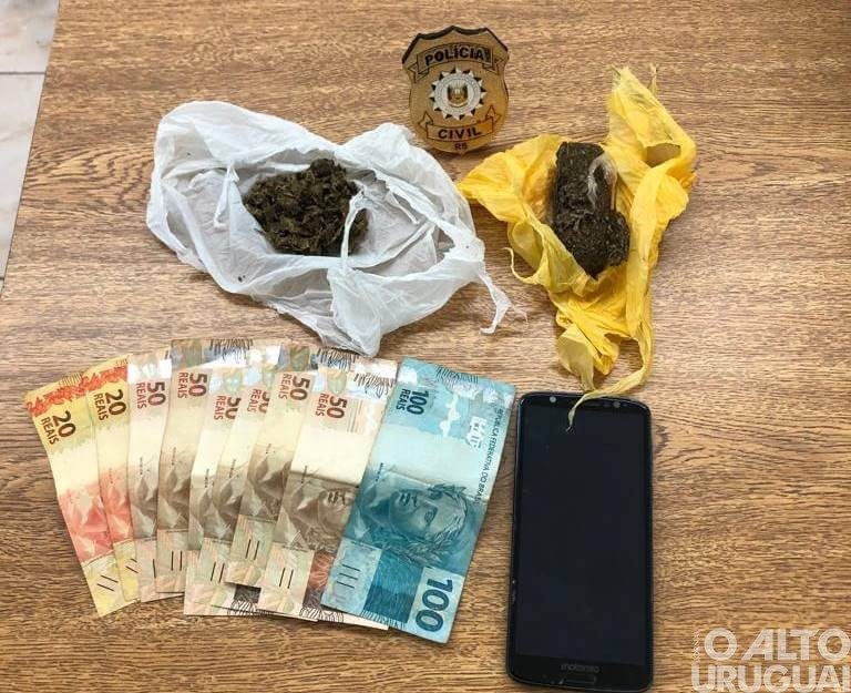 Homem é preso e autuado em flagrante por tráfico de drogas