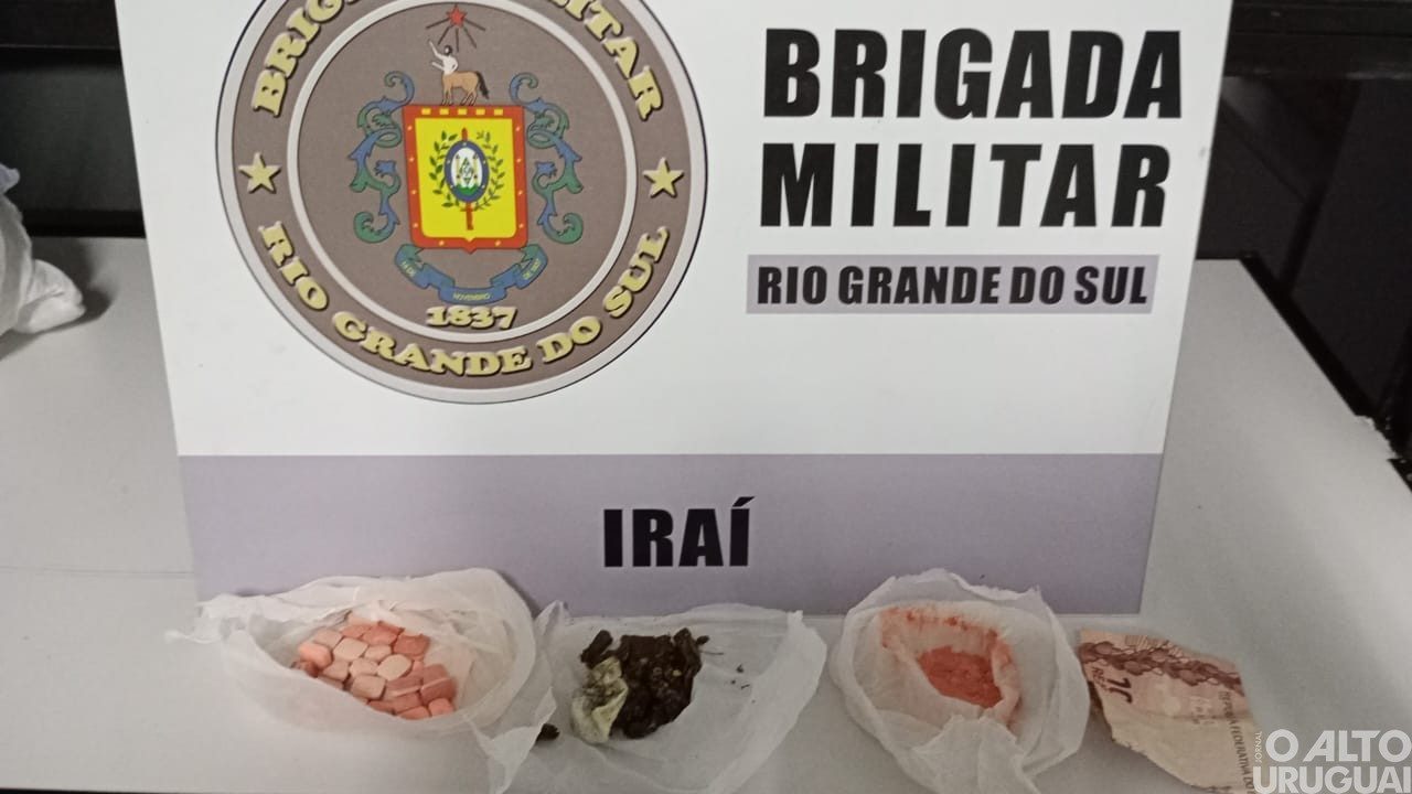 Jovem é preso por tráfico de drogas em Iraí