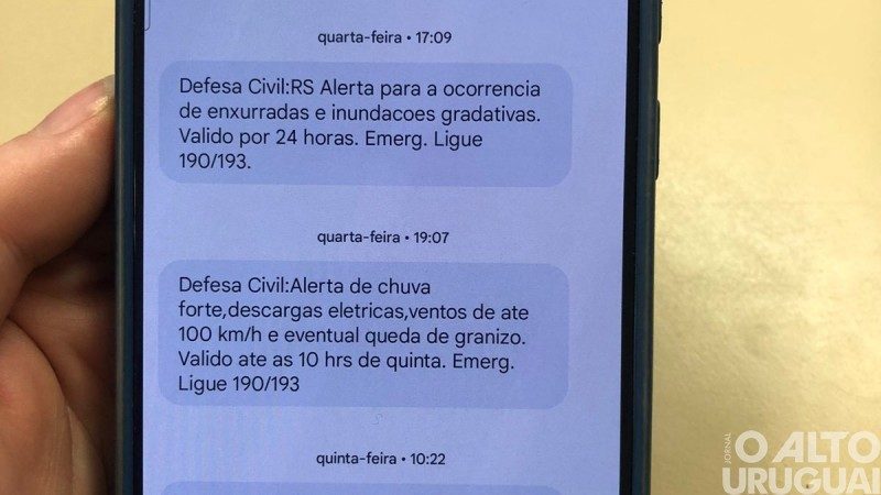 Defesa Civil mudará sistema de alertas por SMS