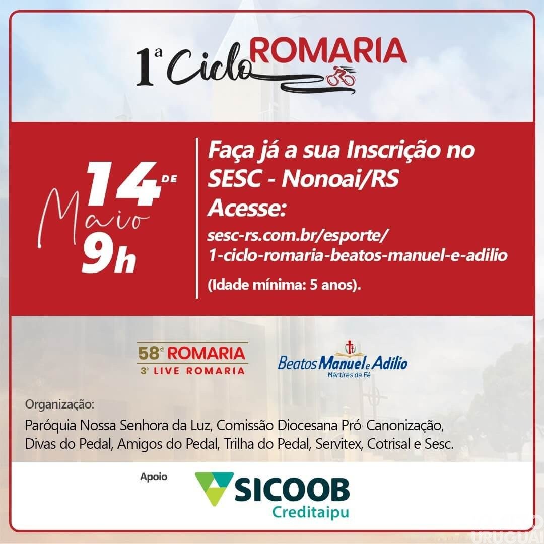 Primeira Ciclo Romaria será realizada em Nonoai