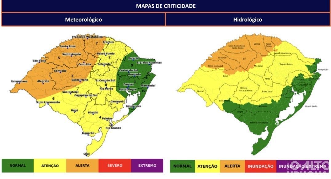 Região entra em alerta laranja por risco de chuvas intensas e ventos fortes