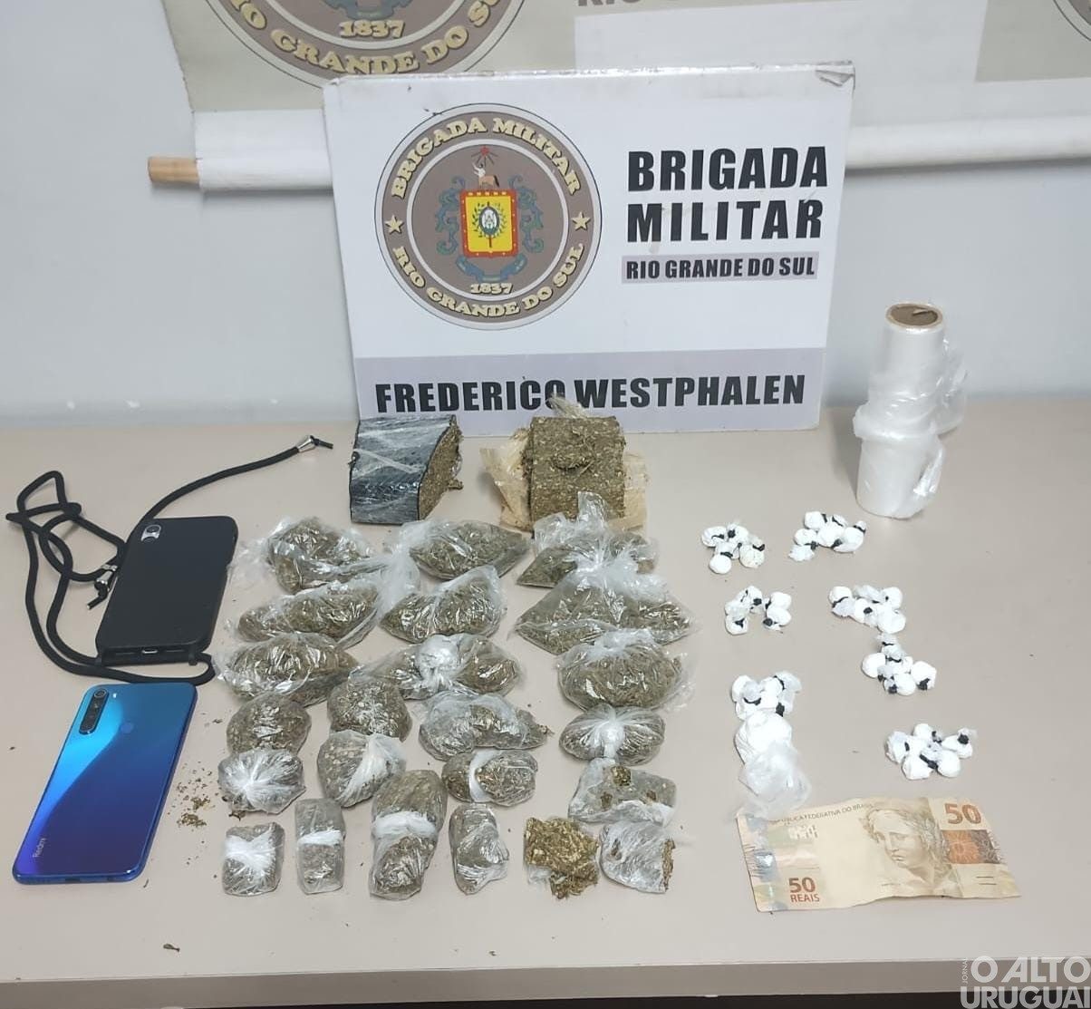 BM prende mulher por tráfico de drogas em Frederico Westphalen