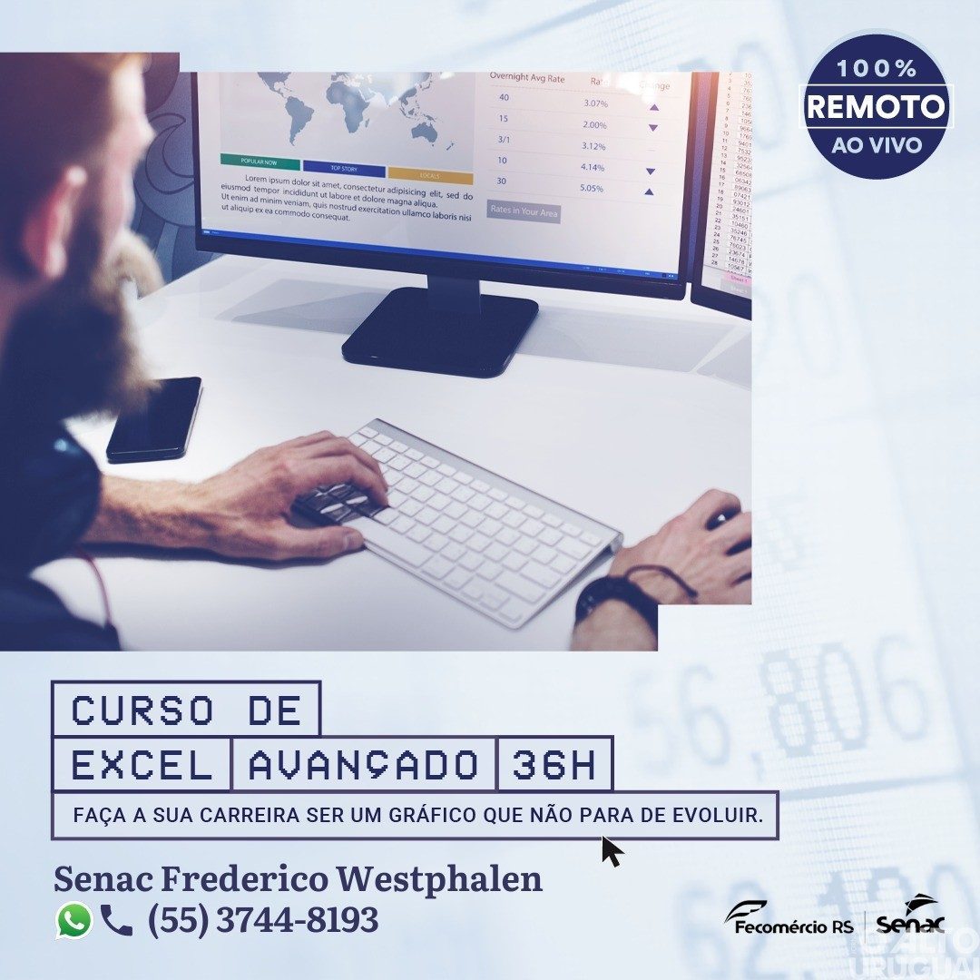 Senac de FW está com inscrições abertas para curso de Excel Avançado