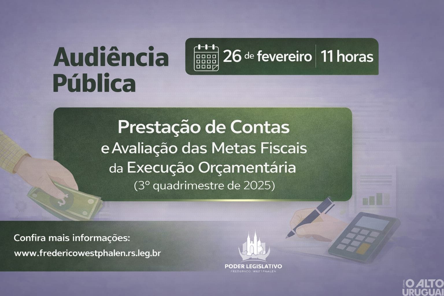 Legislativo de FW realiza primeira audiência pública de 2026 para avaliação das Metas Fiscais