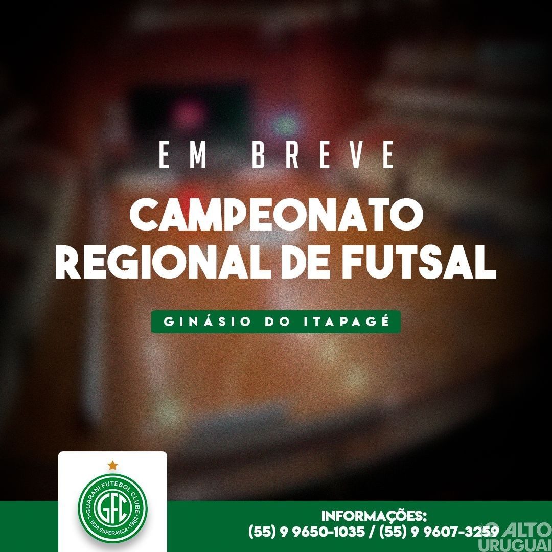Guarani Futsal organiza campeonato regional