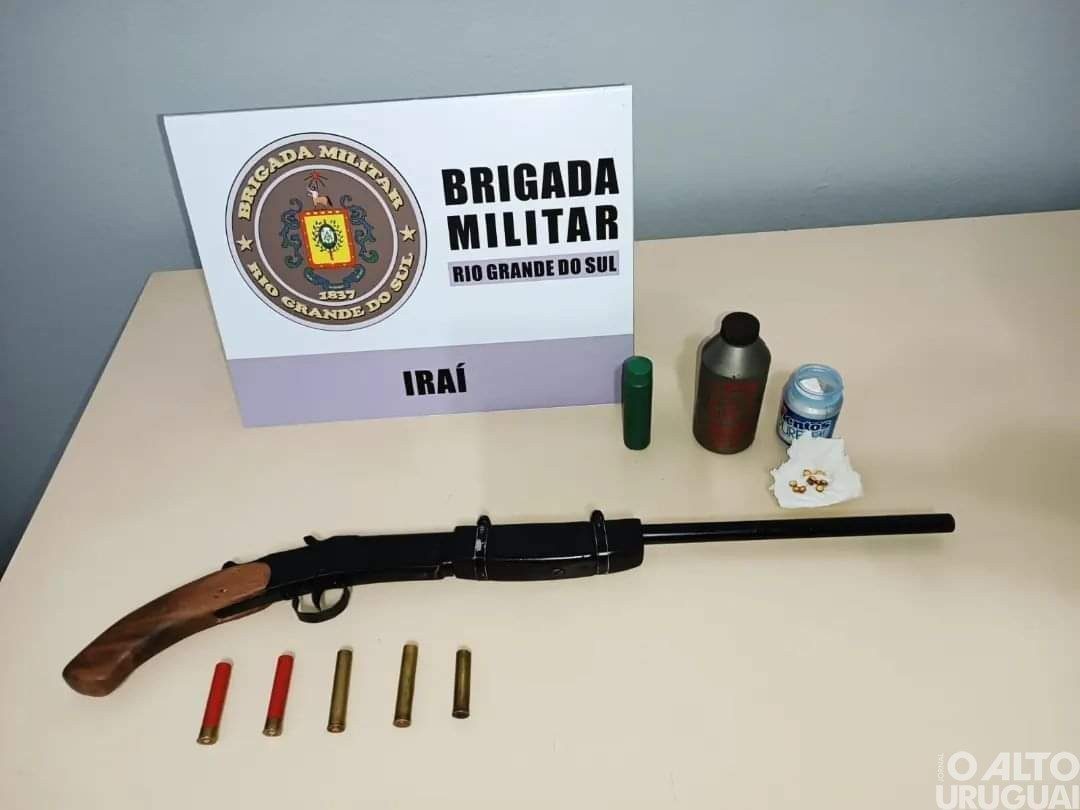 Brigada Militar prende homem por porte ilegal de arma de fogo em Iraí