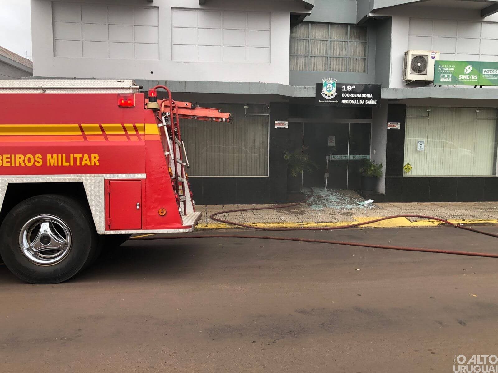 Incêndio é registrado em sala da Coordenadoria Regional de Saúde