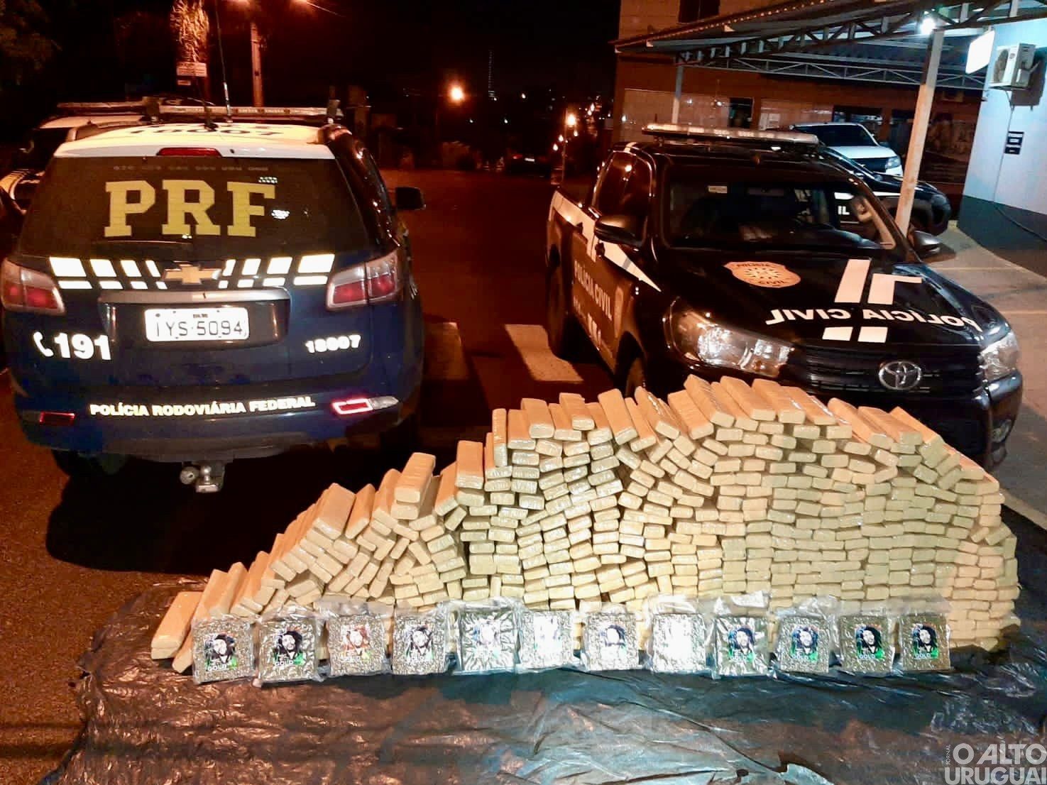Polícia prende dois homens que transportavam meia tonelada de maconha em FW