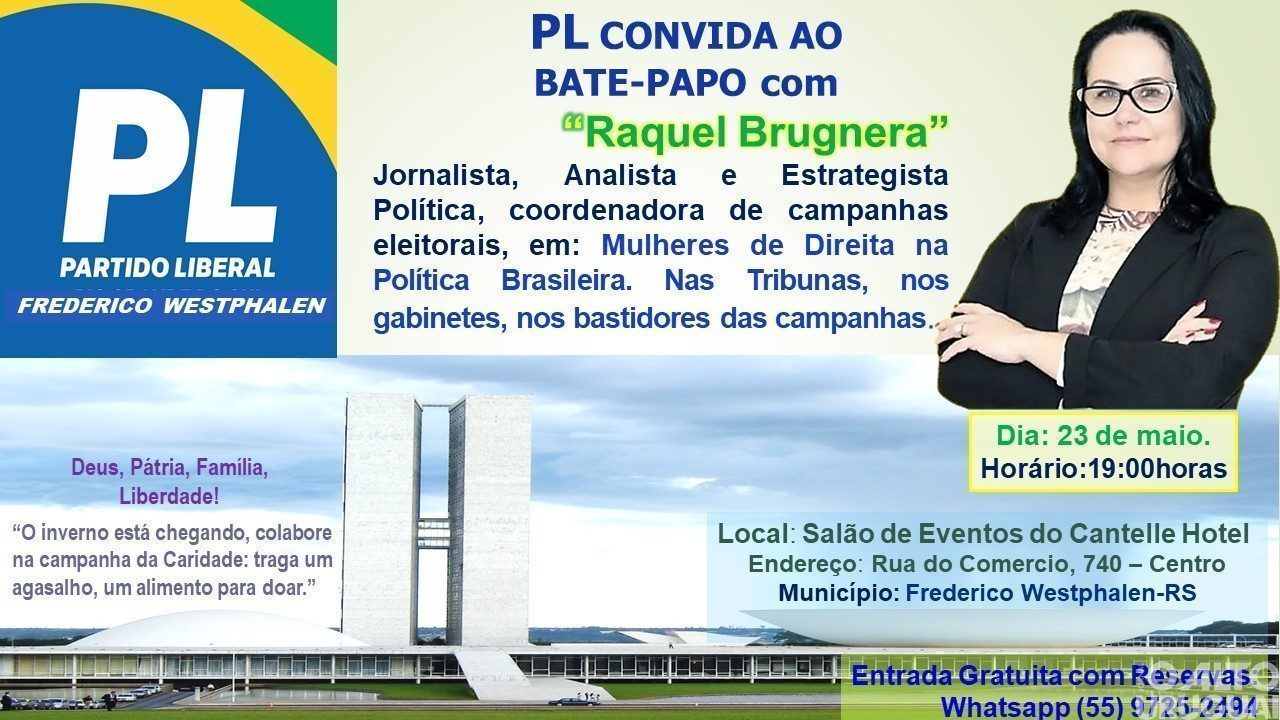 PL realiza bate-papo sobre presença da mulher na política em FW