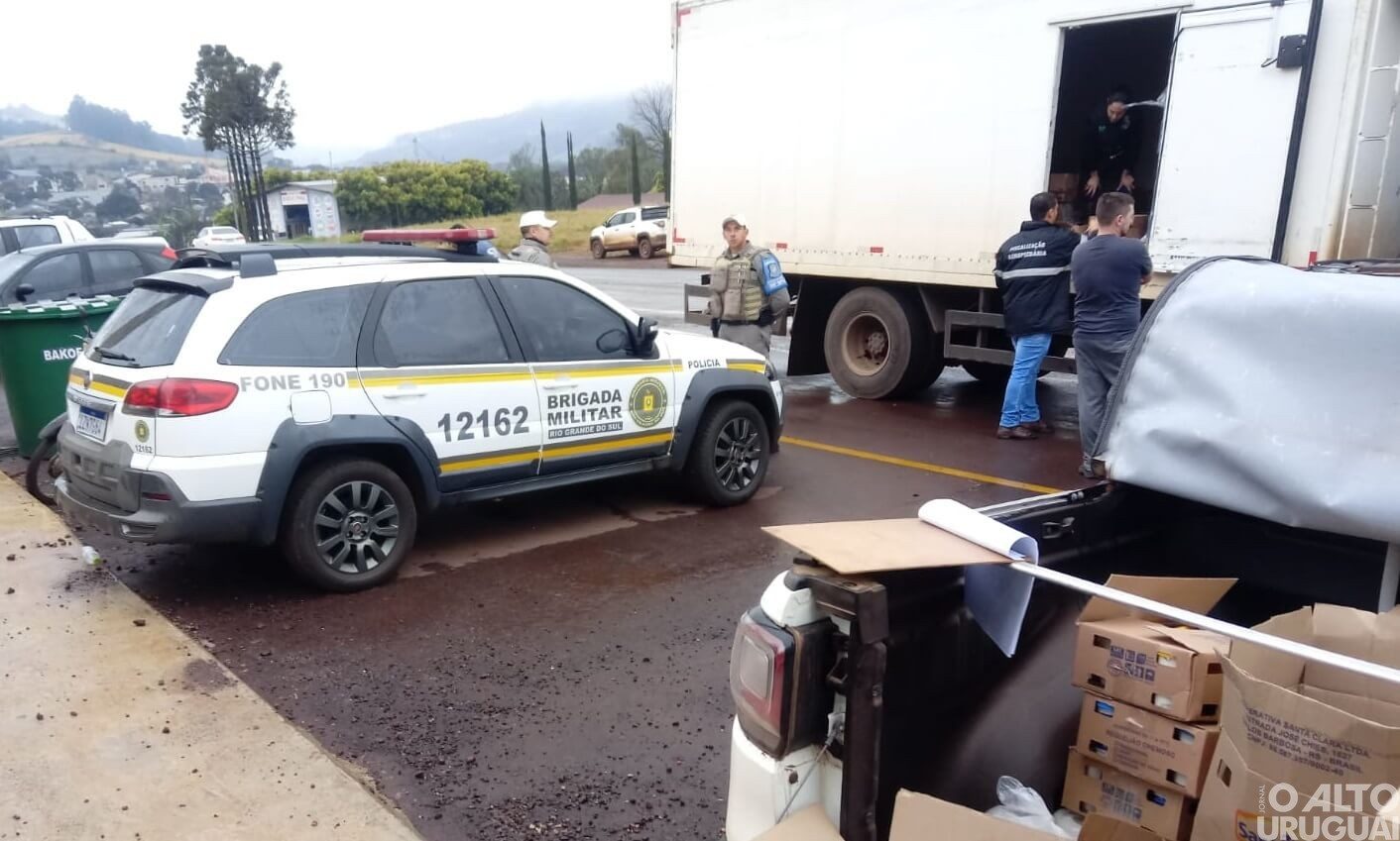 Barreira sanitária e apreensão de produtos são realizadas em Pinhal