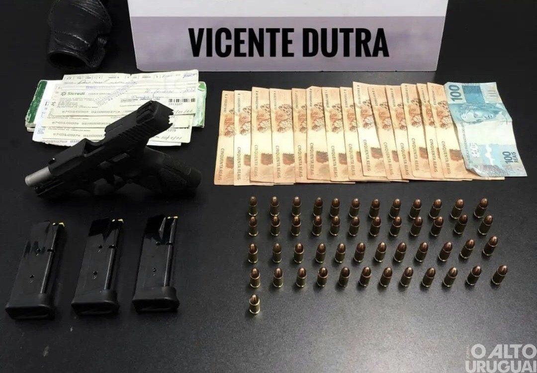 BM prende homem por posse irregular de arma de fogo em Vicente Dutra