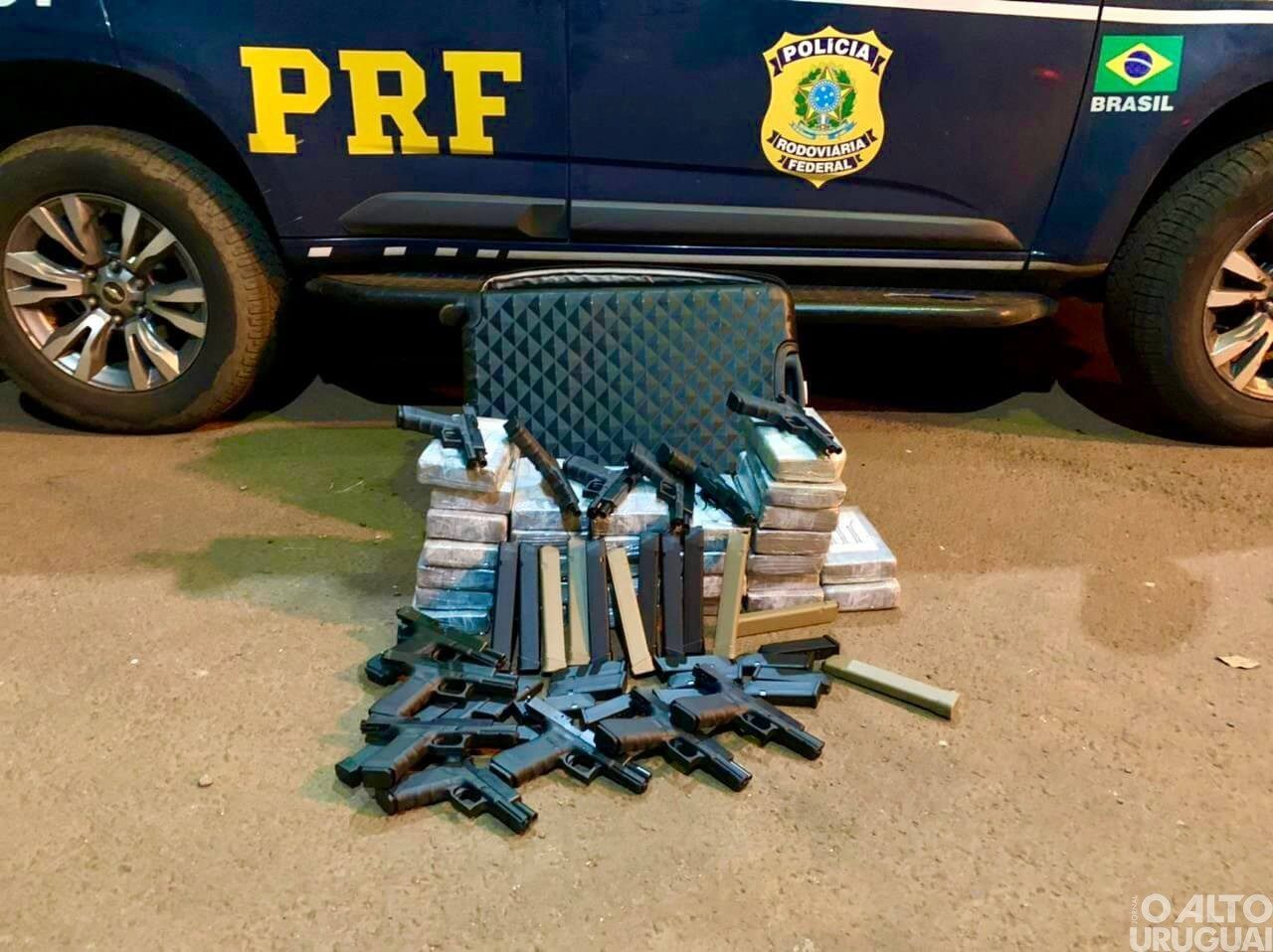Criminoso é preso com cocaína, pistolas automáticas e carregadores na BR-386