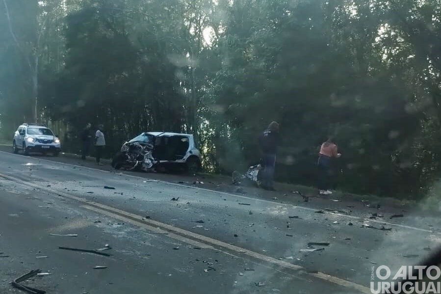 Iraí: motorista de veículo morre em colisão com caminhão