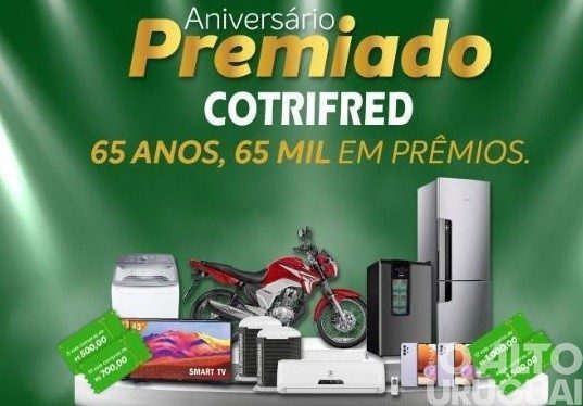 Cotrifred realiza primeiro sorteio da campanha dos 65 anos