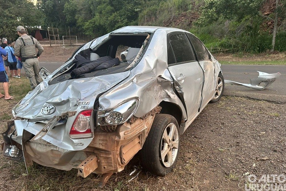 Acidente entre dois veículos na ERS-591 causa uma morte em Ametista do Sul