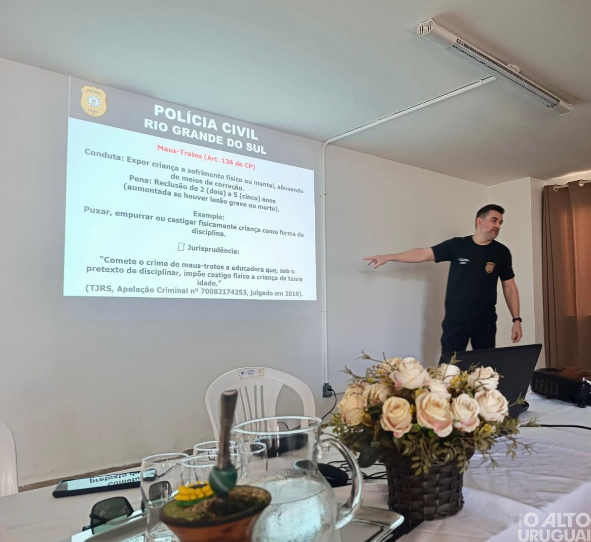 Polícia Civil realiza palestra a profissionais da educação infantil em Ametista do Sul