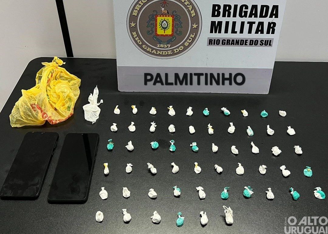 Dupla é presa por tráfico de drogas em Palmitinho