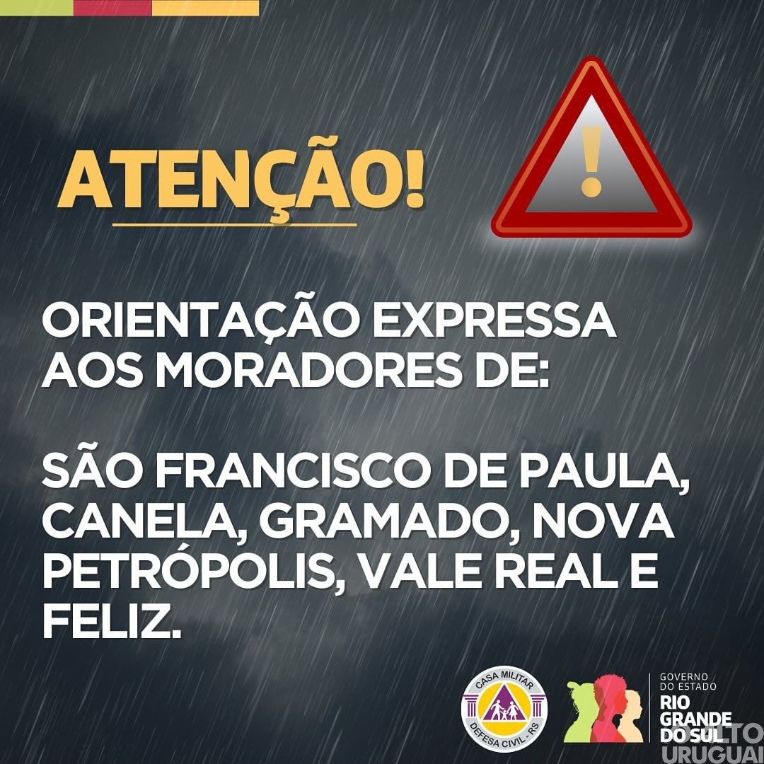 Defesa Civil do Estado orienta população de áreas de risco para deixarem suas casas