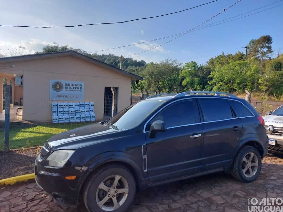 BM apreende 35 galões de defensivos agrícolas proibidos em Cristal do Sul